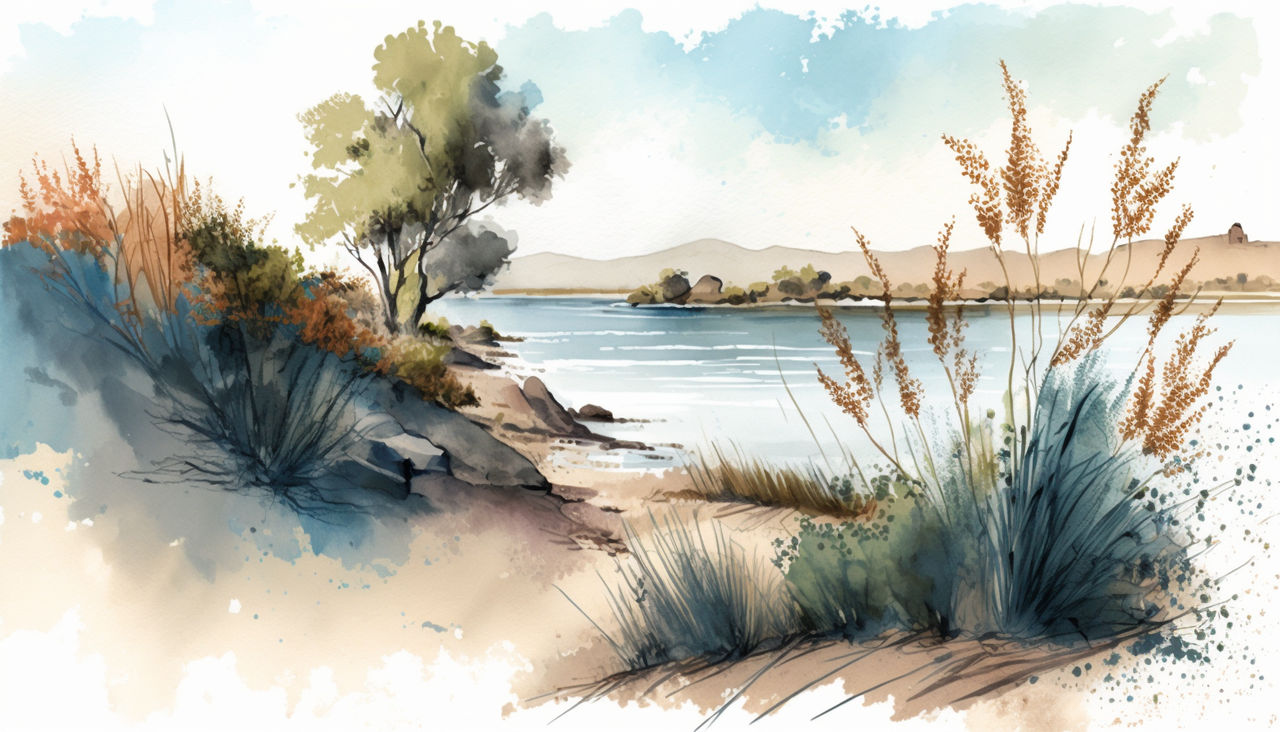 Watercolour Riverside Midjourney: Watercolour riverside grass. by Adornamancy on DeviantArt