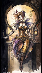 Midjourney: Clocktower Steampunk Fairy