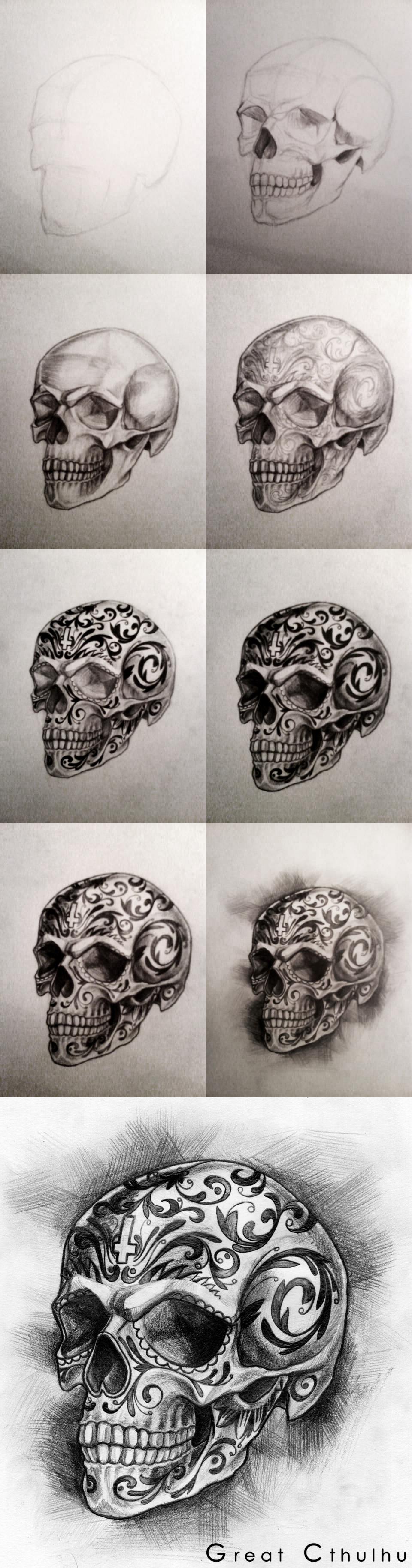 Realistic sugar skull