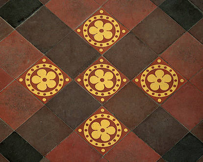 Floor Tiles from Monk's Kirby Church, Rugby, UK