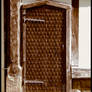 Sixteenth century studded door