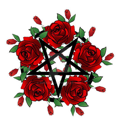 5 roses pentagram