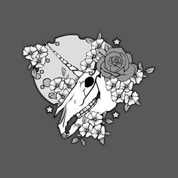 UnicornSkull (greyscale)