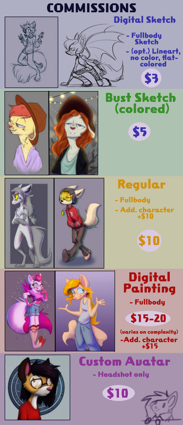 Commissions! by CherriedFox Commissions! by CherriedFox