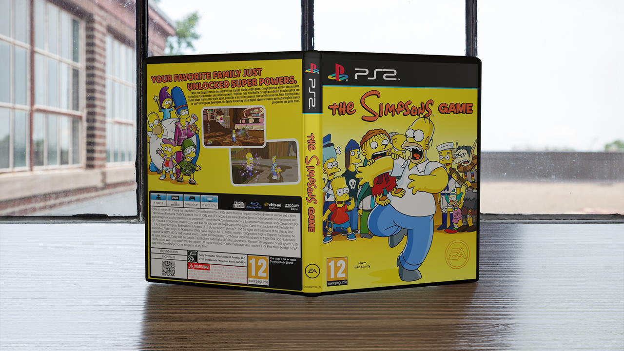 Simpsons Ps2 The Simpsons Game (2007) Custom PS2 Cover by fruitshootman on DeviantArt