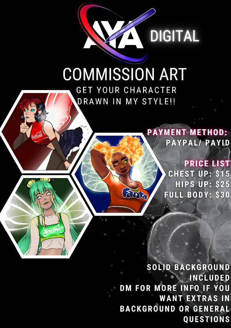 Pinterest Commissions Character Character Commissions! by ArtsyBrownie on DeviantArt