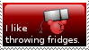 I like throwing fridges Stamp