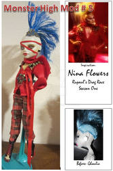 Monster High Custom - Nina Flowers Punk Doll