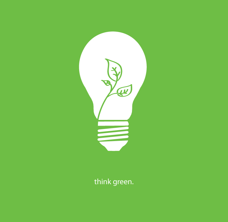 think green.