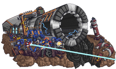 Pixel Titan Cannon