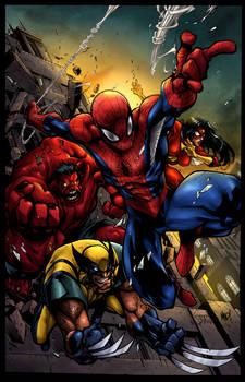 Avenging spiderman, color sample