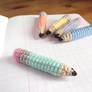 Tiny pencils -- free amigurumi pattern
