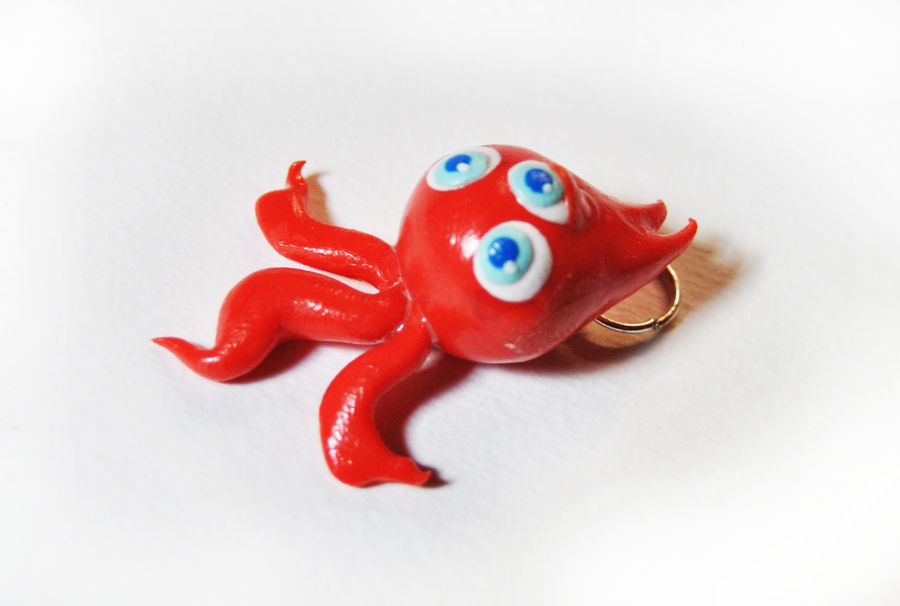 Red wisp keychain