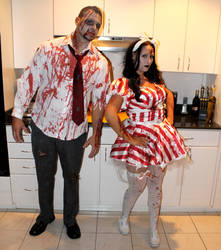 Zombie Candy Striper on model