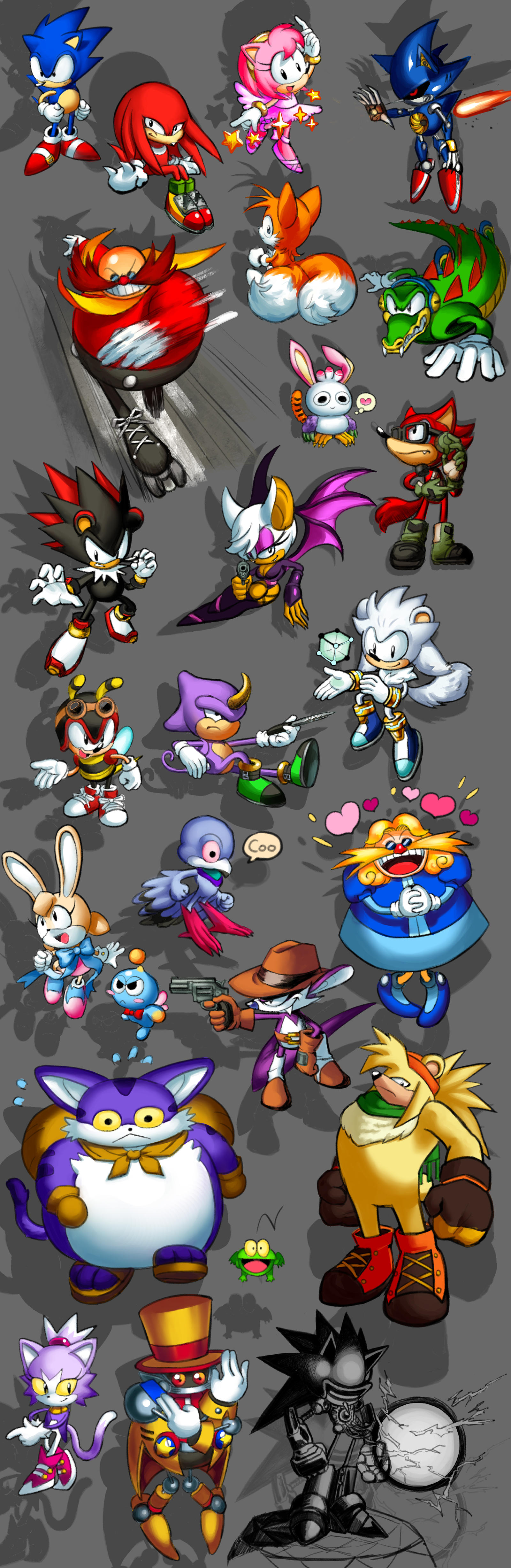 Sanic Variants Classic styled Sanic characters by karpkang on DeviantArt