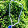 Chainmail necklace, Blue Heart