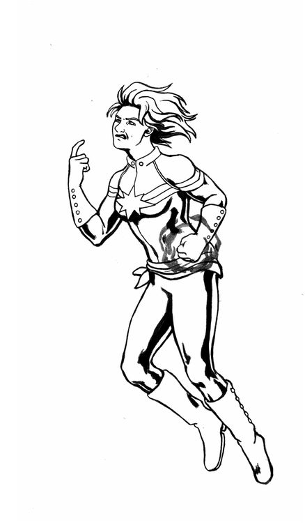 Captain Marvel Doodle By Kingofthieves On DeviantArt