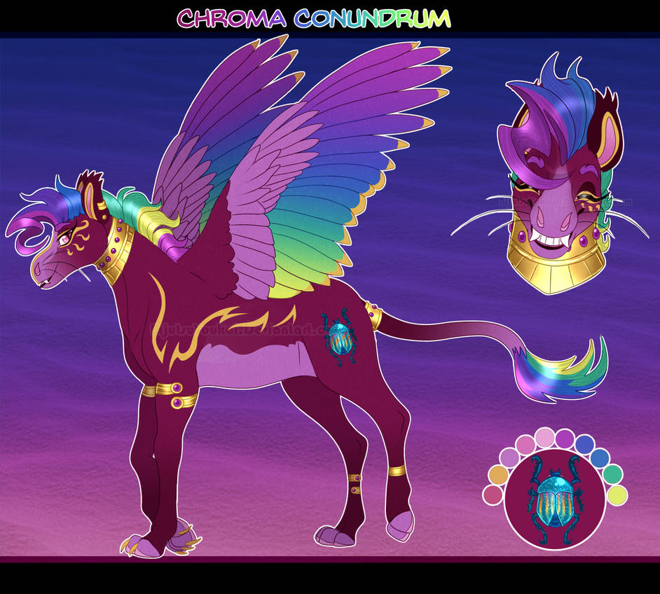 ADPT: Sphinx-Rainbow Dash Mini Reference by BijutsuYoukai on DeviantArt