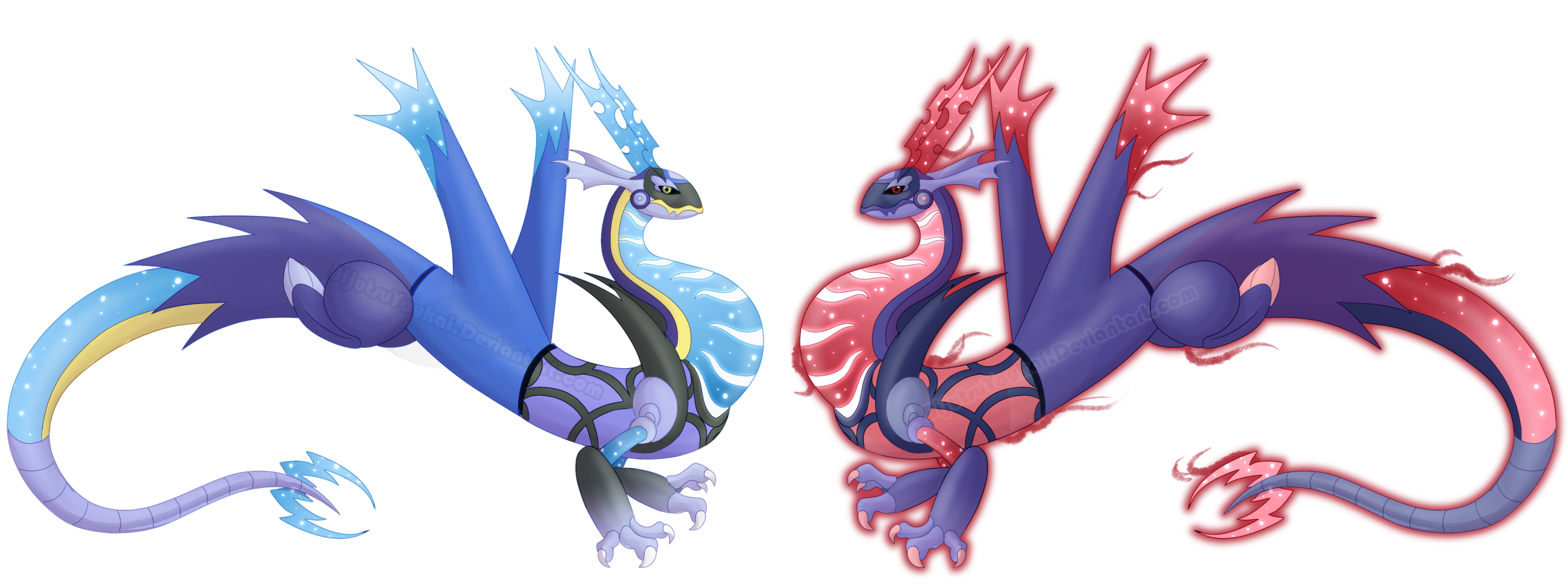 COM: Miraidon-Latios-Shiny Rayquaza Single+ by BijutsuYoukai on DeviantArt