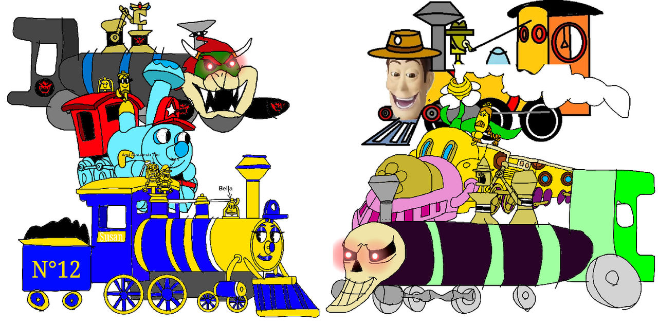 Trains Meeting Each Other by Donatoinklinggamer on DeviantArt