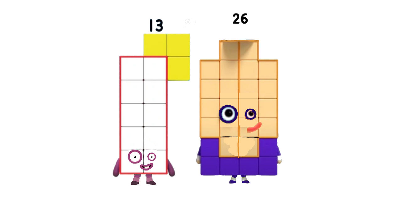 My Versions Of Numberblocks 13 And 26 by Donatoinklinggamer on DeviantArt