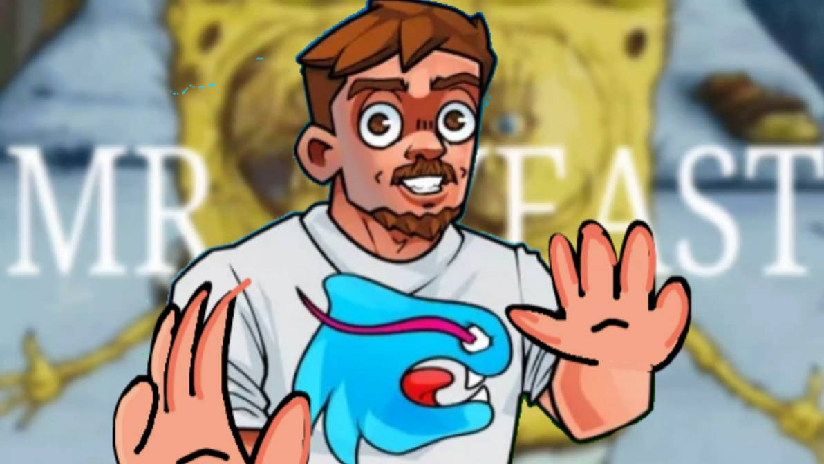 Mr beast meme but it's a drawing by Examan9 on DeviantArt