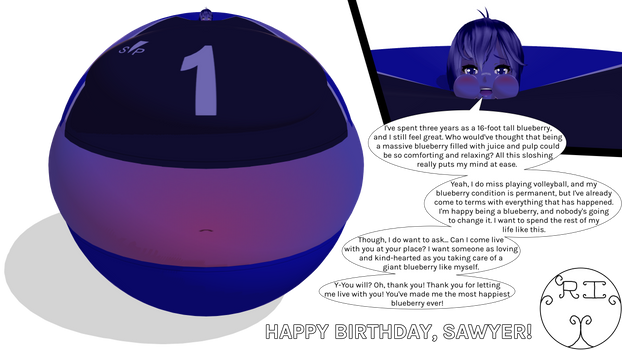 Sawyer the Happiest Birthday Blueberry Girl