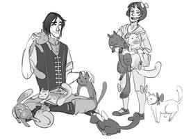 corvo, emily and cats