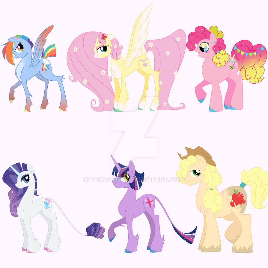 MLP Redesigns by texacity on DeviantArt