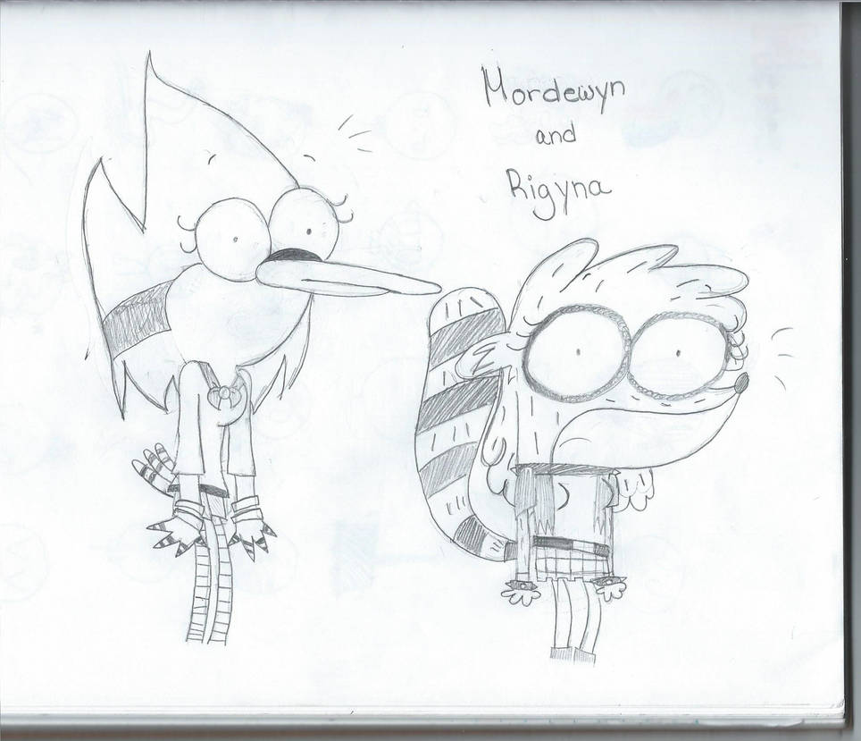 Mordecai and Rigby~Female version?!?!?! by MarcielleTehKat on DeviantArt