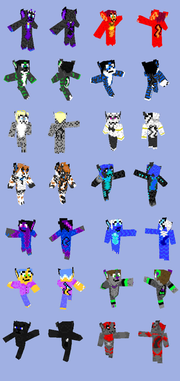 Minecraft Skins batch 1 by Kelushan on DeviantArt