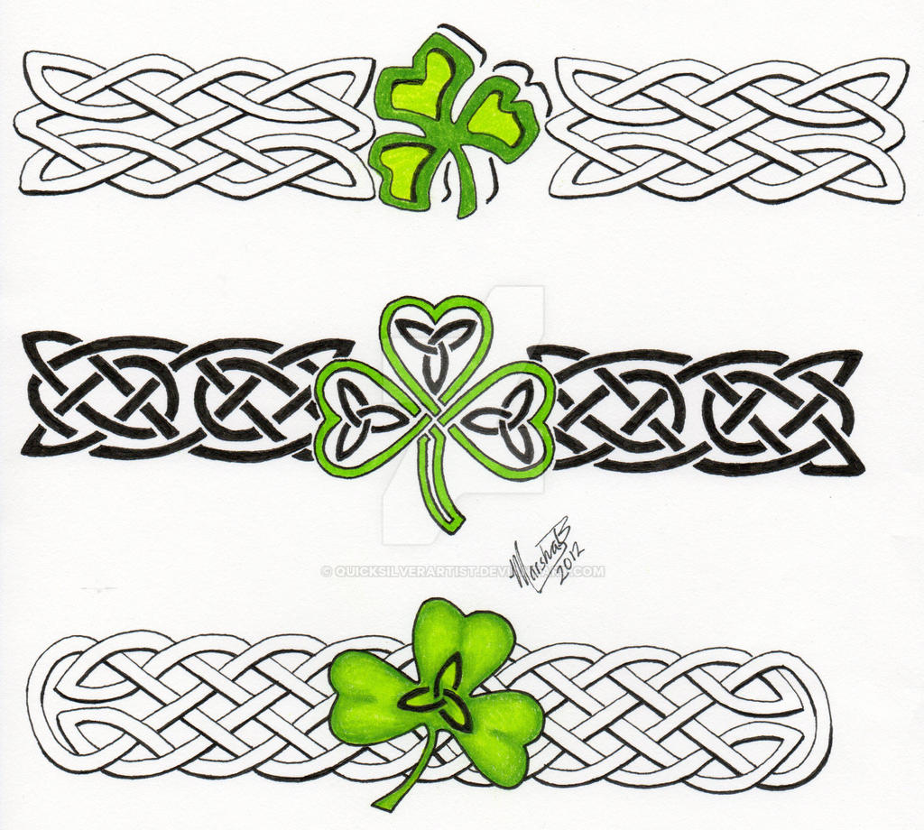 Shamrock tattoo flash by QuickSilverArtist on DeviantArt
