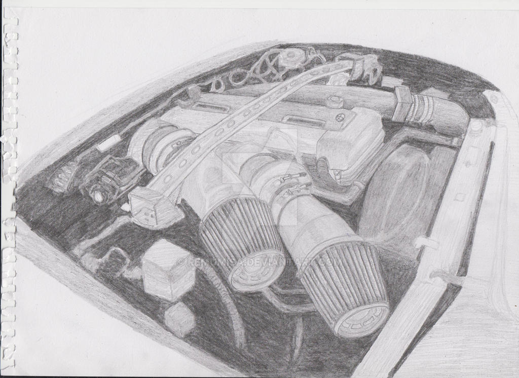 How To Draw Engine How To Draw Car Engine