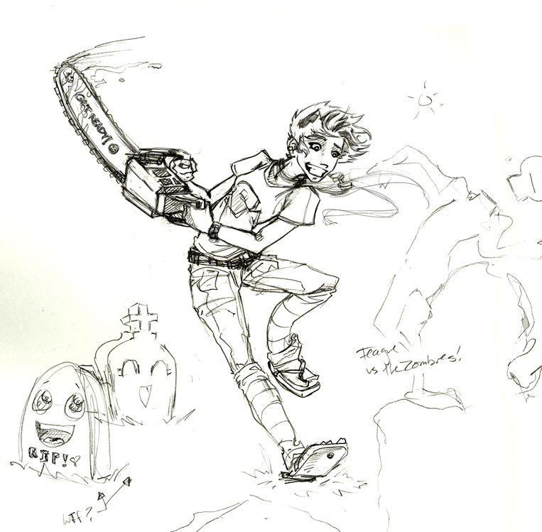 Teague vs the Zombies sketch