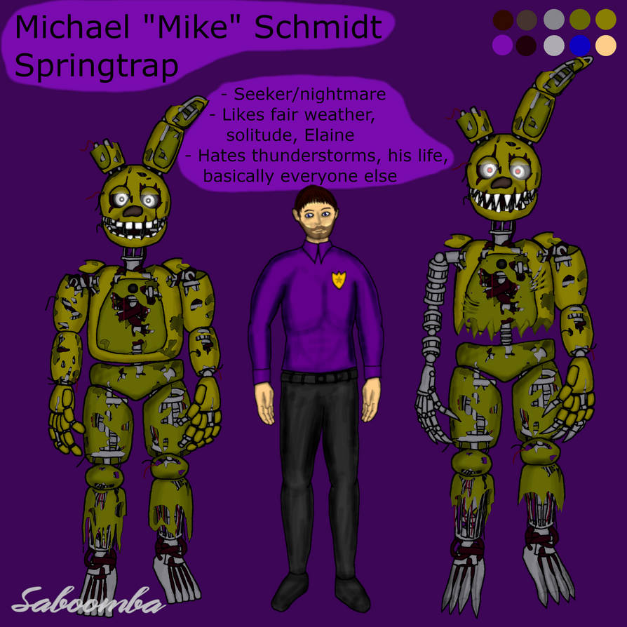 Michael Schmidt / Springtrap by Saboomba on DeviantArt