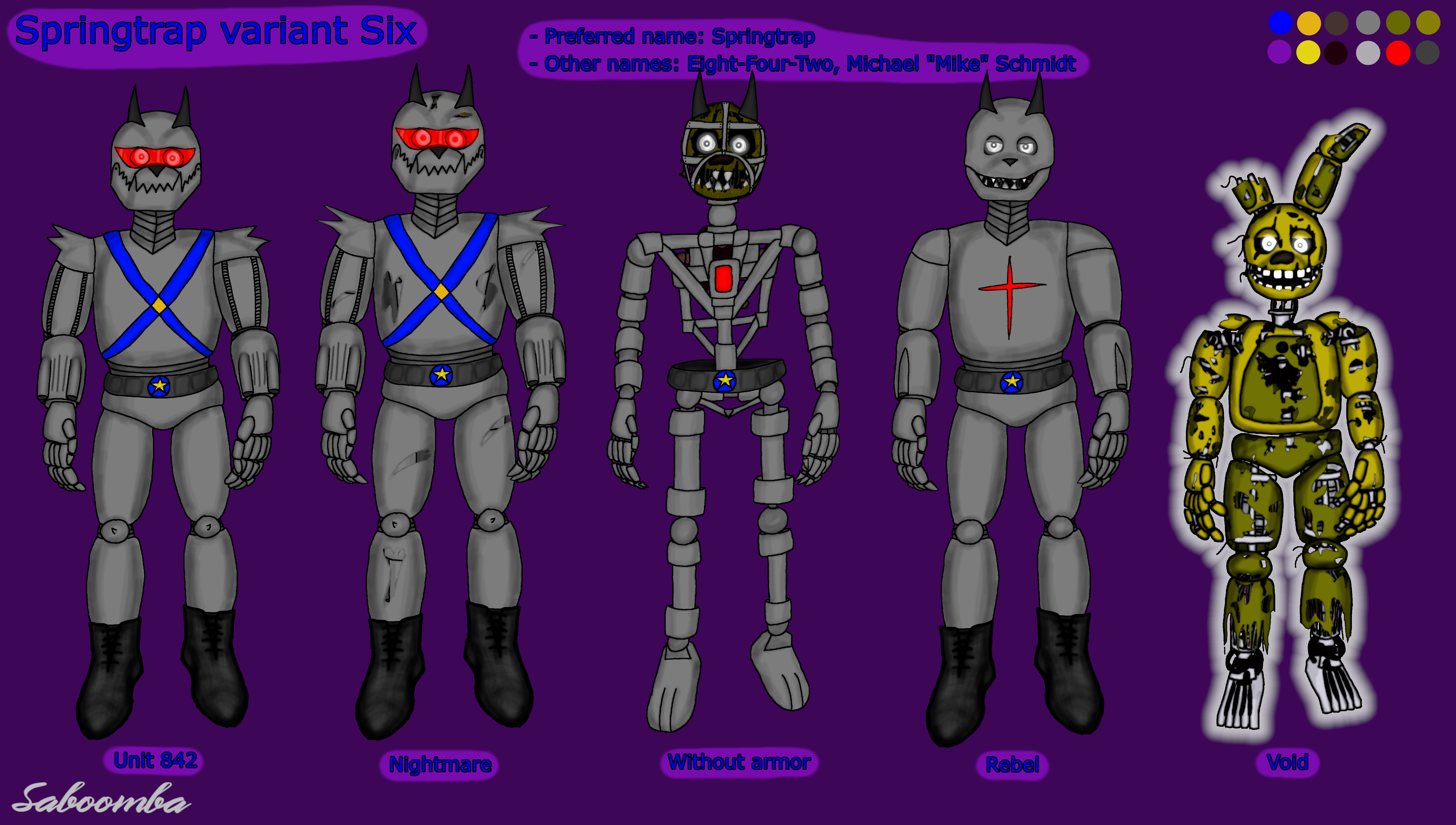 Springtrap Variants Springtrap variant Six by Saboomba on DeviantArt