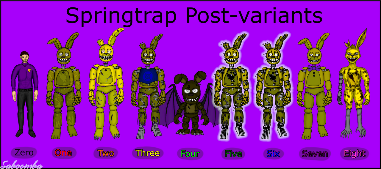 Springtrap Post-variants by Saboomba on DeviantArt