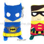 Batman and Robin phone cozies