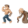 Trainer Sprites: Shirtless Man and Old Codger