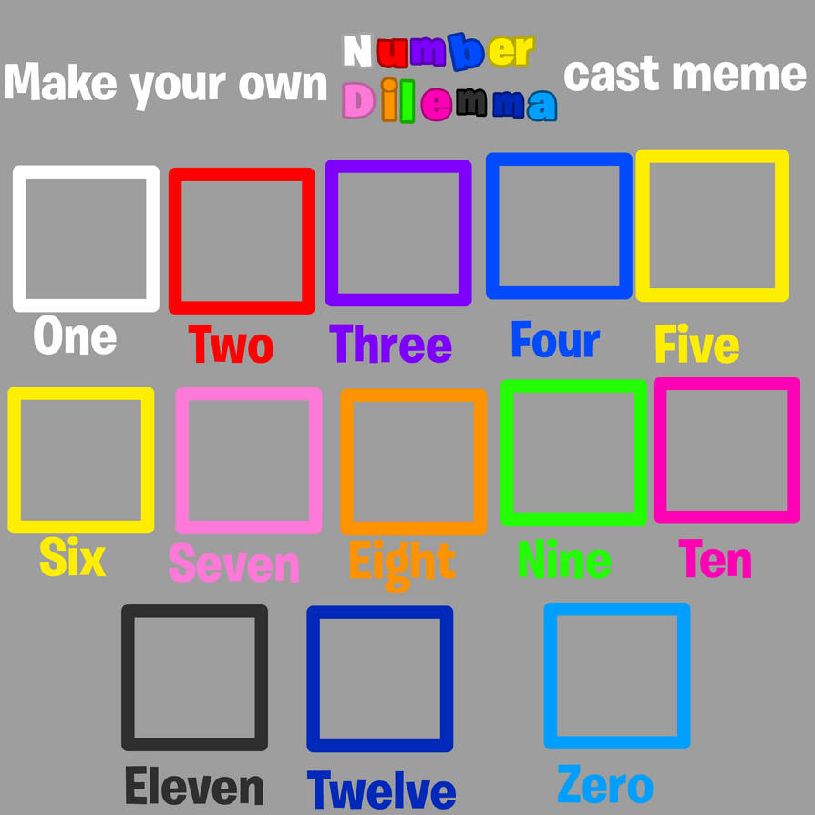 Make you own Number dilemma cast meme by Jorywazzup on DeviantArt