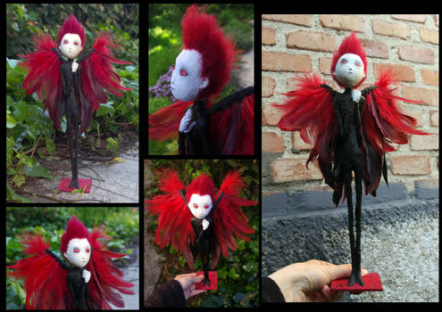 OOAK doll: Ertael Red Wings, the fallen angel.