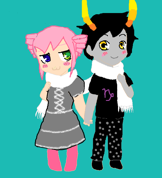 Me and Gamzee sharing a scarf