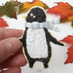 Polymer Clay Penguin Cookie