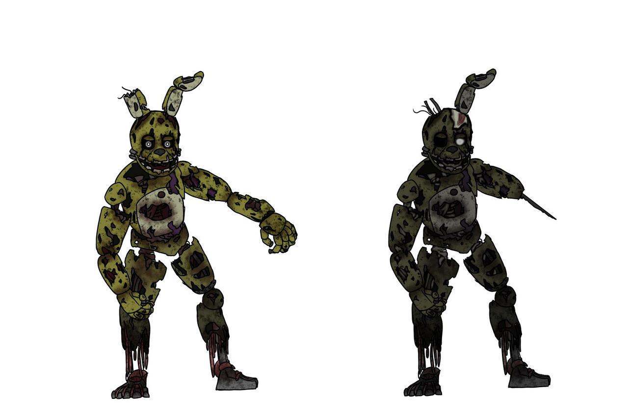 Spring Trap Explodes The Aftermath: Springtrap And Post-fire Springtrap by vinixavier13 on ...