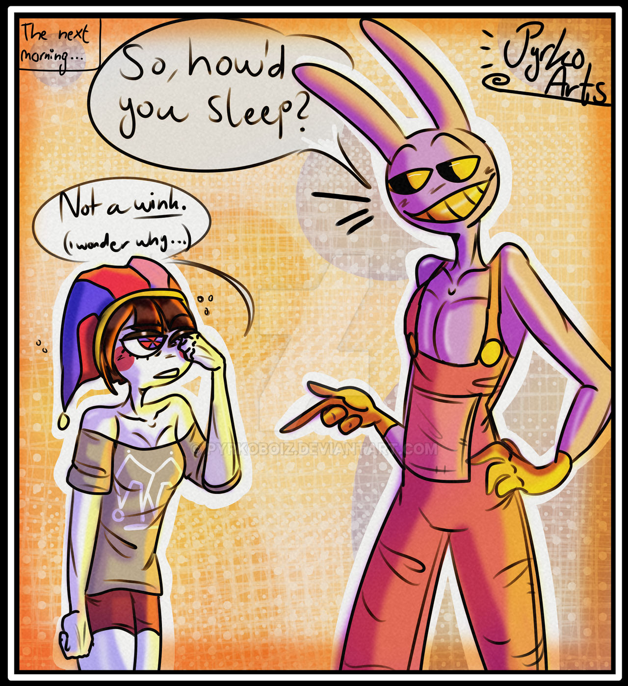 Jax Bit Jax being just a BIT too loud (Part 2) by Pyrkoboiz on DeviantArt
