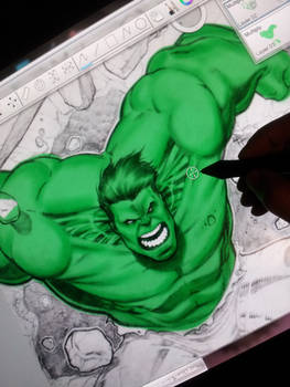 wacom cintiq 24HD sketchbook pro HULK