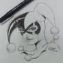 Harley Quinn head sketch