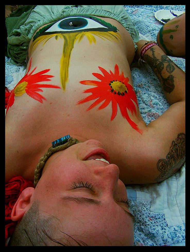 Bonnaroo body art