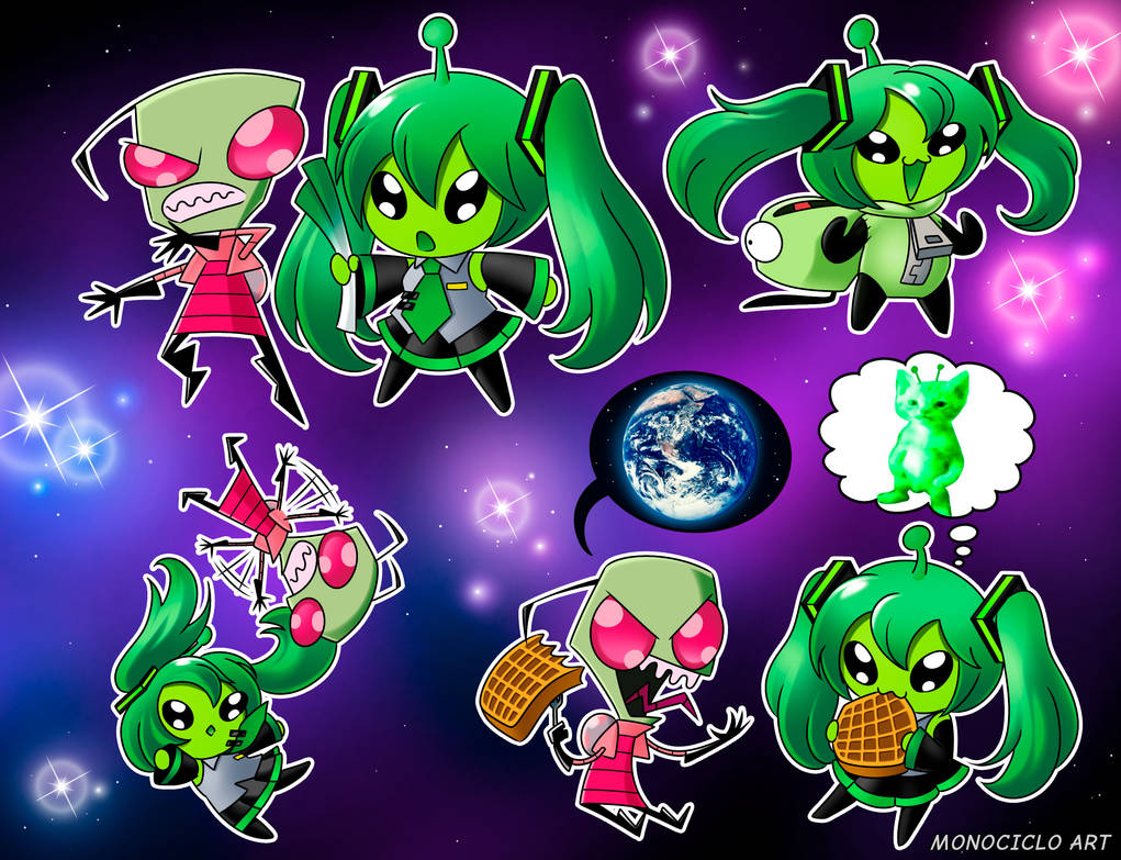 Zim And Alien Miku By M0N0CICL0 Art On DeviantArt zim-and-alien-miku-by-m0n0cicl0-art-on-deviantart