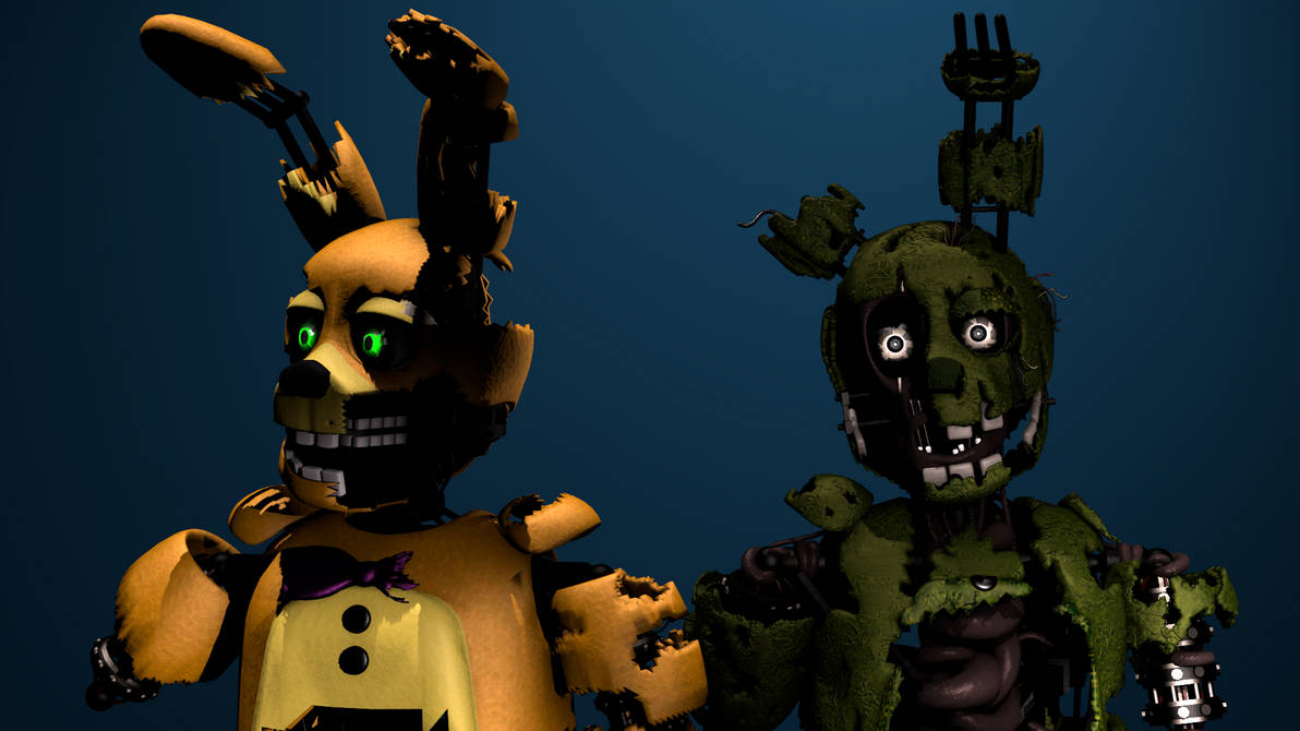 Ignited Springtrap And Ignited Spring Bonnie V9 by Xman723 on DeviantArt